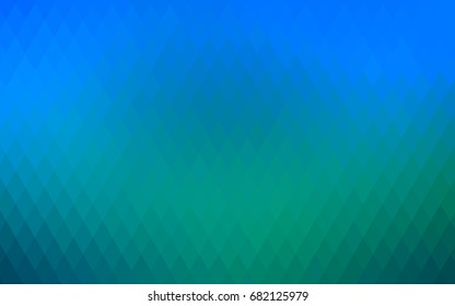 Light Blue, Green vector blurry rectangular background. Geometric background in square style with gradient. The pattern can be used for brand-new background.