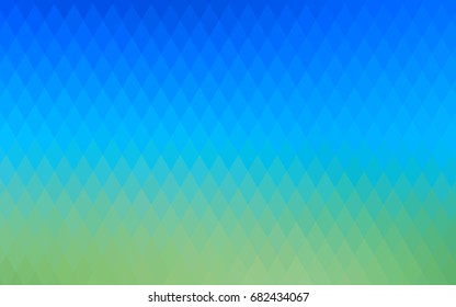 Light Blue, Green vector blurry rectangular background. Geometric background in square style with gradient. The pattern can be used for brand-new background.