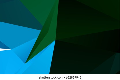 Light Blue, Green vector blurry triangle pattern. Colorful illustration in abstract style with gradient. A new texture for your design.