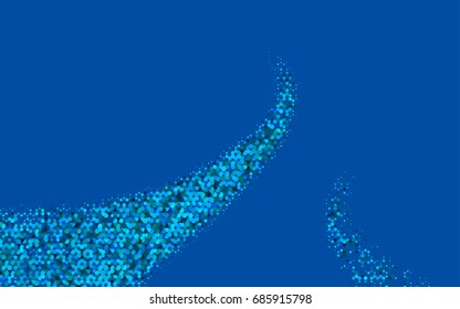 Light Blue, Green vector blurry hexagon background design. Geometric background in Origami style with gradient. 