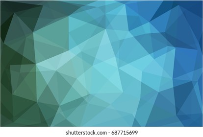Light Blue, Green vector blurry triangle background design. Geometric background in Origami style with gradient. 