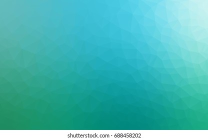 Light Blue, Green vector blurry triangle background design. Geometric background in Origami style with gradient. 