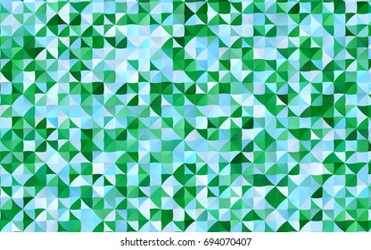 Light Blue, Green vector blurry triangle background. Brand-new colored illustration in blurry style with gradient. A new texture for your design.