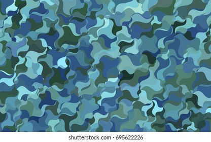 Light Blue, Green vector blurry arched pattern. Colorful illustration in abstract cranked style with gradient. Brand-new design for your business.