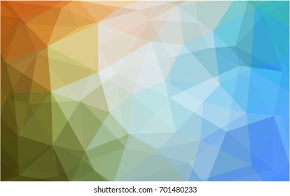 Light Blue, Green vector blurry triangle background design. Geometric background in Origami style with gradient. 
