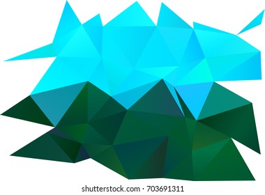 Light Blue, Green vector blurry triangle background. Creative illustration in halftone style with gradient. The textured pattern can be used for background.