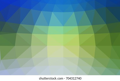 Light Blue, Green vector blurry triangle background design. Geometric background in Origami style with gradient. 