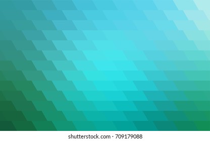 Light Blue, Green vector blurry rectangular background. Geometric background in square style with gradient. The pattern can be used for brand-new background.