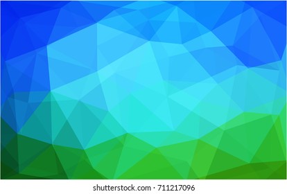 Light Blue, Green vector blurry triangle background design. Geometric background in Origami style with gradient. 