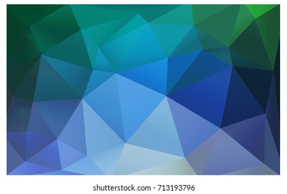 Light Blue, Green vector blurry triangle background design. Geometric background in Origami style with gradient. 