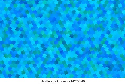Light Blue, Green vector blurry hexagon background design. Geometric background in Origami style with gradient. 