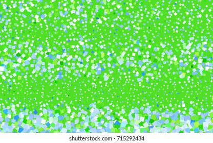 Light Blue, Green vector blurry rectangular background. Geometric background in square style with gradient. The pattern can be used for brand-new background.