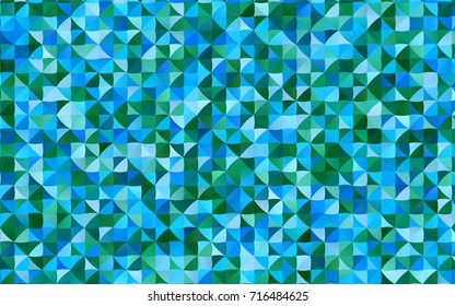 Light Blue, Green vector blurry triangle pattern. Brand-new colored illustration in blurry style with gradient. The best triangular design for your business.
