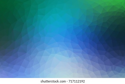 Light Blue, Green vector blurry triangle background design. Geometric background in Origami style with gradient. 