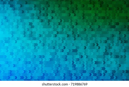 Light Blue, Green vector blurry rectangular background. Geometric background in square style with gradient. The pattern can be used for brand-new background.
