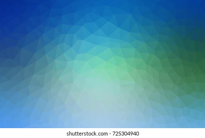 Light Blue, Green vector blurry triangle background design. Geometric background in Origami style with gradient. 