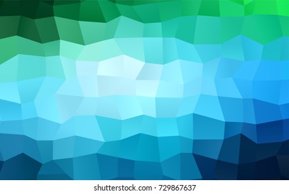 Light Blue, Green vector blurry rectangular background. Geometric background in square style with gradient. The pattern can be used for brand-new background.