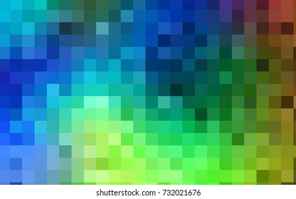 Light Blue, Green vector blurry rectangular background. Geometric background in square style with gradient. The pattern can be used for brand-new background.