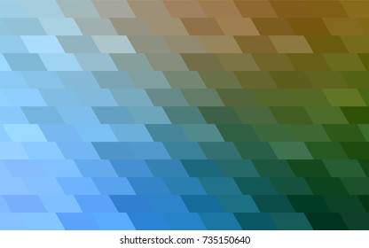 Light Blue, Green vector blurry rectangular background. Geometric background in square style with gradient. The pattern can be used for brand-new background.