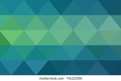 Light Blue, Green vector blurry triangle background design. Geometric background in Origami style with gradient. 