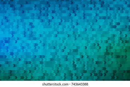 Light Blue, Green vector blurry rectangular background. Geometric background in square style with gradient. The pattern can be used for brand-new background.