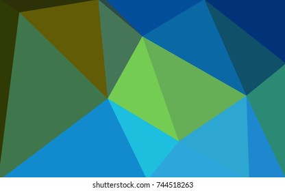 Light Blue, Green vector blurry triangle background design. Geometric background in Origami style with gradient. 