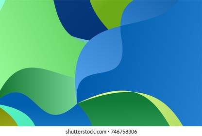 Light Blue, Green vector blurry arched pattern. Creative illustration in halftone arched style with gradient. Brand-new design for your business.