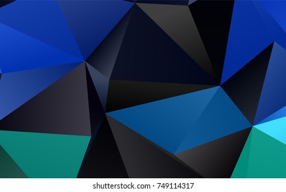Light Blue, Green vector blurry triangle template. Creative geometric illustration in Origami style with gradient. Brand-new style for your business design.