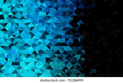 Light Blue, Green vector blurry triangle pattern. Creative geometric illustration in Origami style with gradient. The template can be used as a background for cell phones.