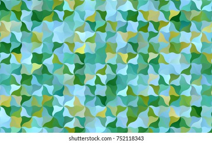 Light Blue, Green vector blurry arched template. Glitter abstract illustration with wry lines. The polygonal design can be used for your web site.