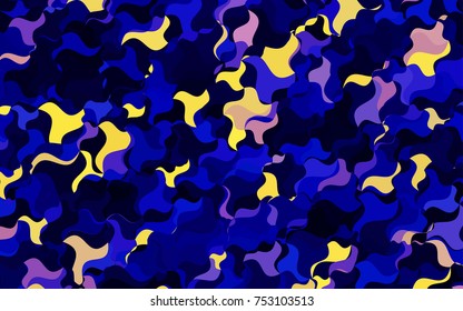 Light Blue, Green vector blurry arched pattern. Glitter abstract illustration with wry lines. The best blurred design for your business.