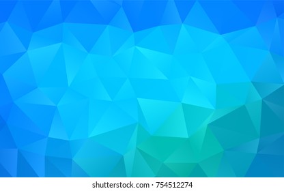 Light Blue, Green vector blurry triangle template. Modern geometrical abstract illustration with gradient. Brand-new style for your business design.