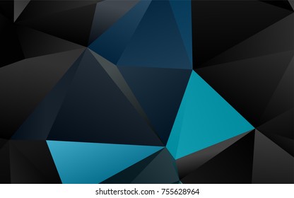 Light Blue, Green vector blurry triangle background. A sample with polygonal shapes. Triangular pattern for your business design.