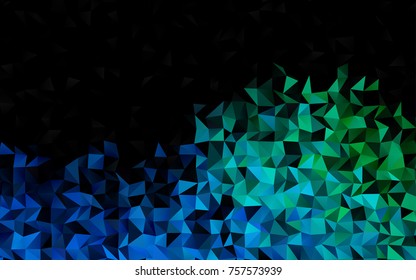Light Blue, Green vector blurry triangle template. Colorful abstract illustration with gradient. A new texture for your design.