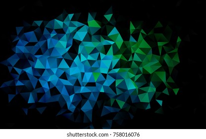 Light Blue, Green vector blurry triangle pattern. An elegant bright illustration with gradient. The elegant pattern can be used as part of a brand book.