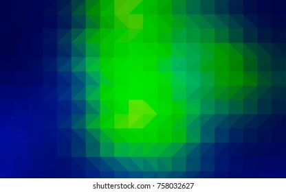 Light Blue, Green vector blurry triangle template. A sample with polygonal shapes. The elegant pattern can be used as part of a brand book.