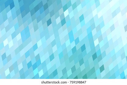 Light Blue, Green vector blurry rectangular background. Geometric background in square style with gradient. The pattern can be used for brand-new background.