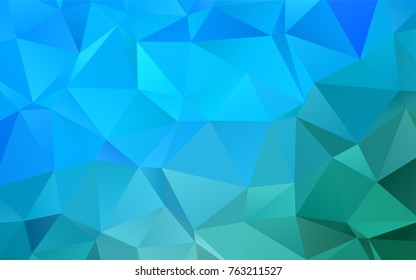Light Blue, Green vector blurry triangle pattern. A vague abstract illustration with gradient. The template can be used as a background for cell phones.