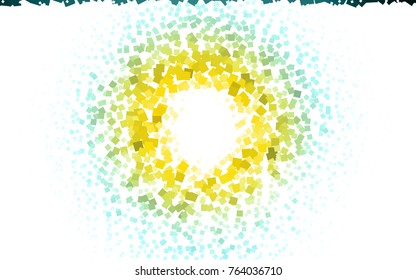 Light Blue, Green vector blurry rectangular background. Geometric background in square style with gradient. The pattern can be used for brand-new background.