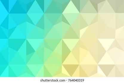Light Blue, Green vector blurry triangle background design. Geometric background in Origami style with gradient. 
