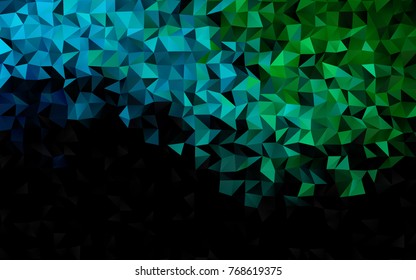Light Blue, Green vector blurry triangle background. Creative geometric illustration in Origami style with gradient. The best triangular design for your business.