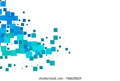 Light Blue, Green vector blurry rectangular background. Geometric background in square style with gradient. The pattern can be used for brand-new background.