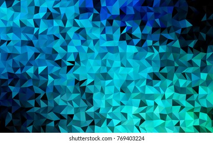 Light Blue, Green vector blurry triangle pattern. Brand-new colored illustration in blurry style with gradient. The polygonal design can be used for your web site.