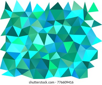 Light Blue, Green vector blurry triangle pattern. Shining illustration, which consist of triangles. The elegant pattern can be used as part of a brand book.