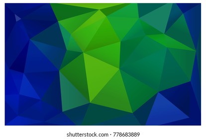 Light Blue, Green vector blurry triangle background design. Geometric background in Origami style with gradient. 