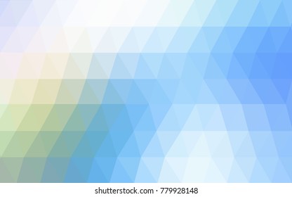 Light Blue, Green vector blurry triangle background design. Geometric background in Origami style with gradient. 