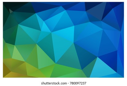 Light Blue, Green vector blurry triangle background design. Geometric background in Origami style with gradient. 