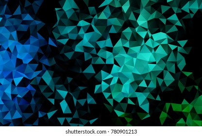 Light Blue, Green vector blurry triangle template. Brand-new colored illustration in blurry style with gradient. The best triangular design for your business.