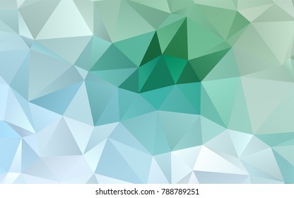 Light Blue, Green vector blurry triangle background. Shining illustration, which consist of triangles. The elegant pattern can be used as part of a brand book.