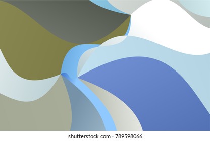 Light Blue, Green vector blurry arched background. A vague circumflex abstract illustration with gradient. The template can be used as a background for cell phones.